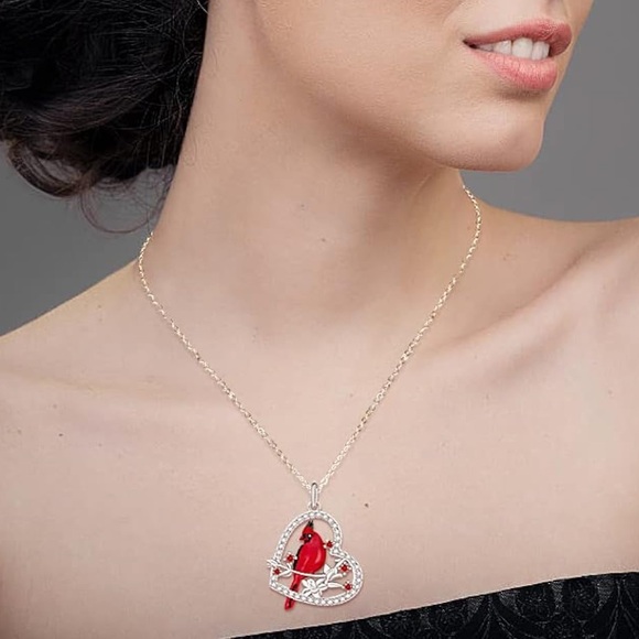18k Angel Cardinal Diamond Fine Jewelry Necklace - Picture 6 of 12